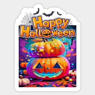 Colorful Happy Halloween,Brafdesign Sticker